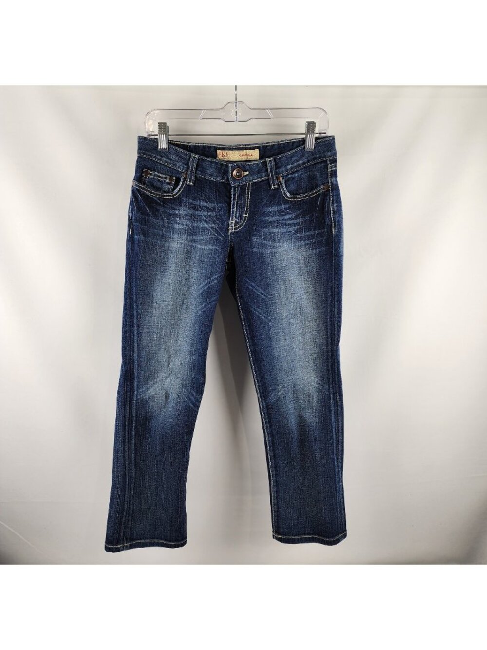 BKE Jeans Womens 29x25 Blue Sabrina Cropped Denim